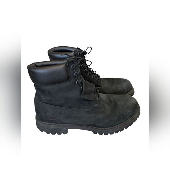Timberland Men's Boots Size 10.5M Black Nubuck Leather 10073 - Picture 1 of 7